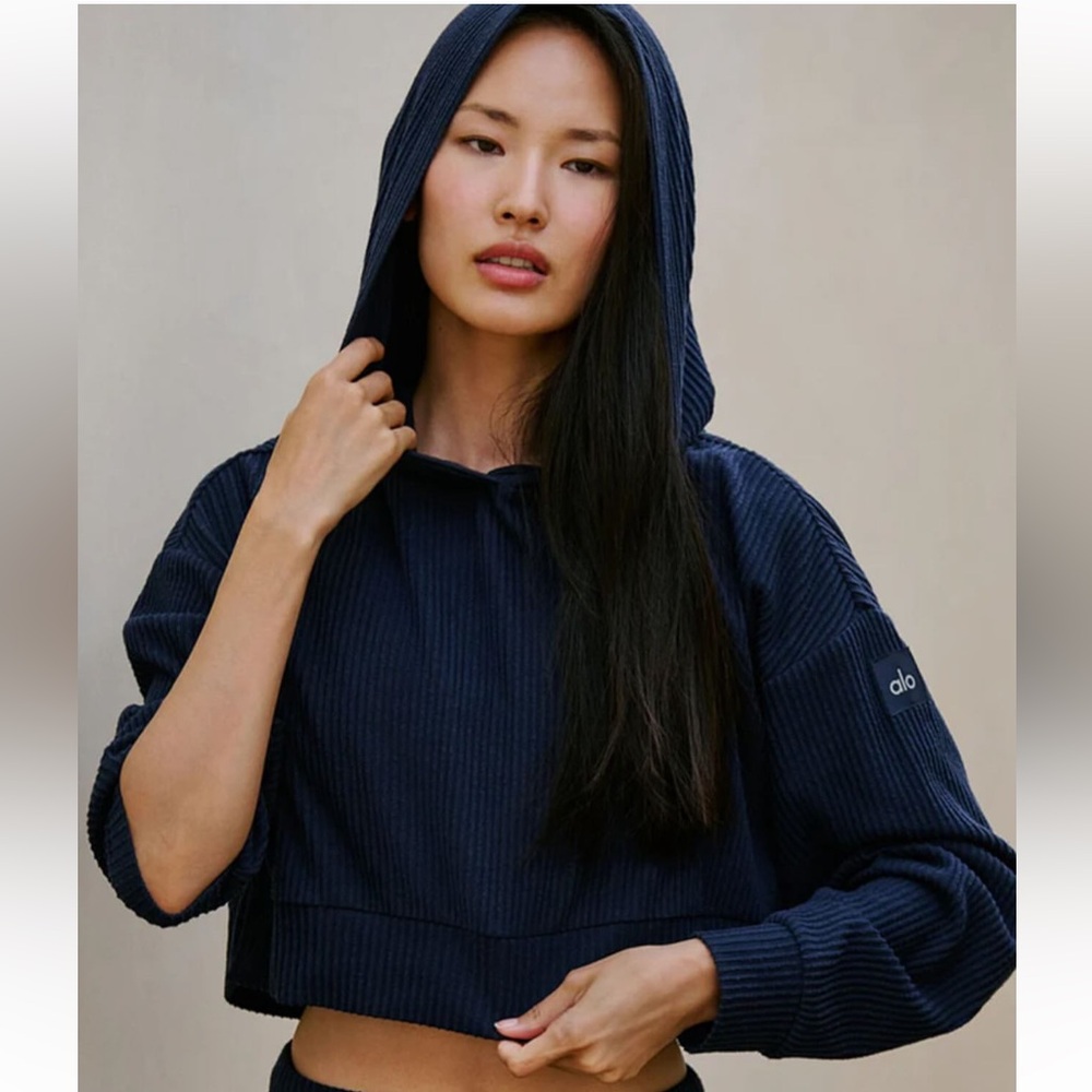 Navy Ribbed Alo Set - Picture 2 of 6